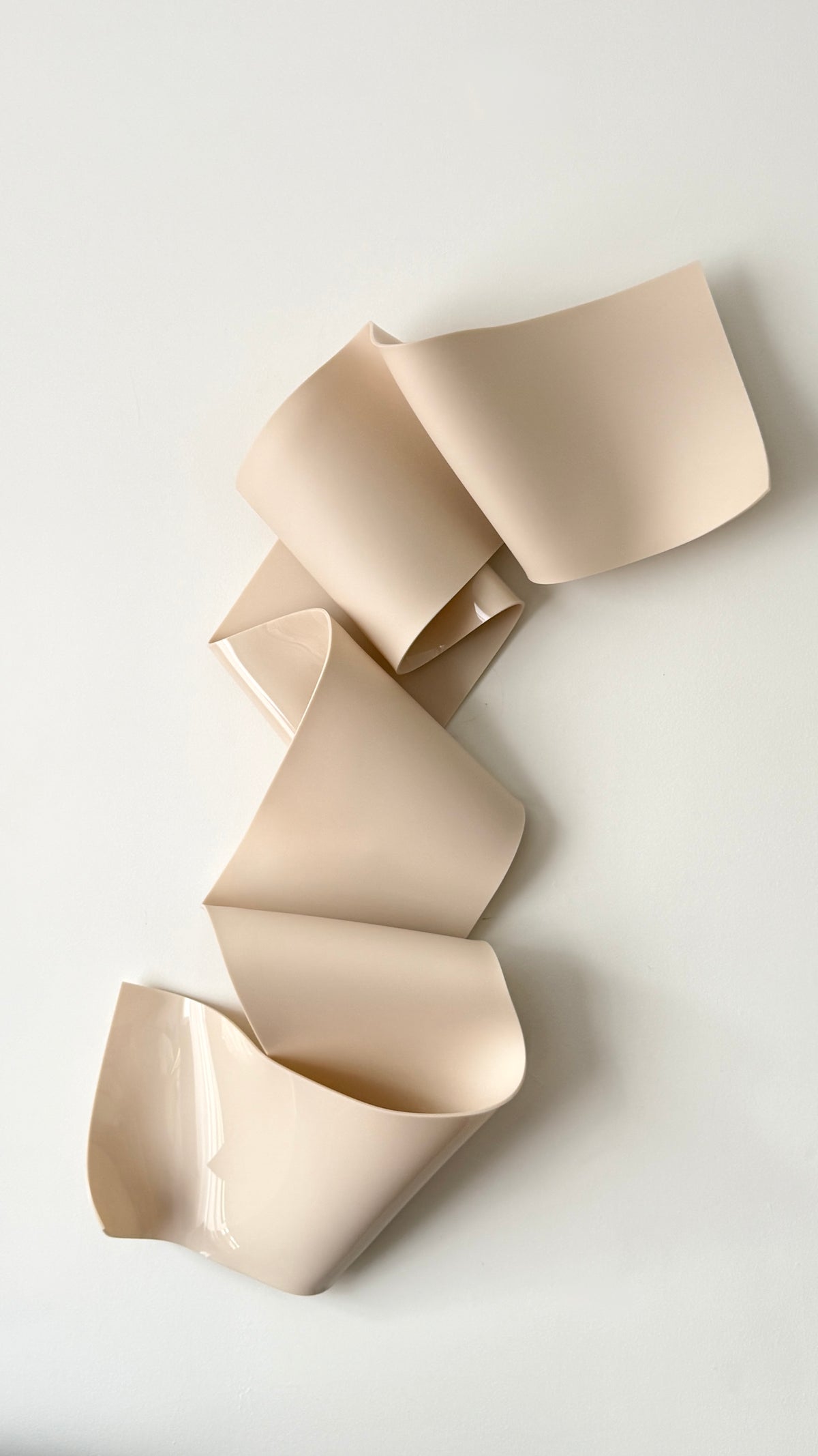 Nude-Beige Sculptural Wall Art