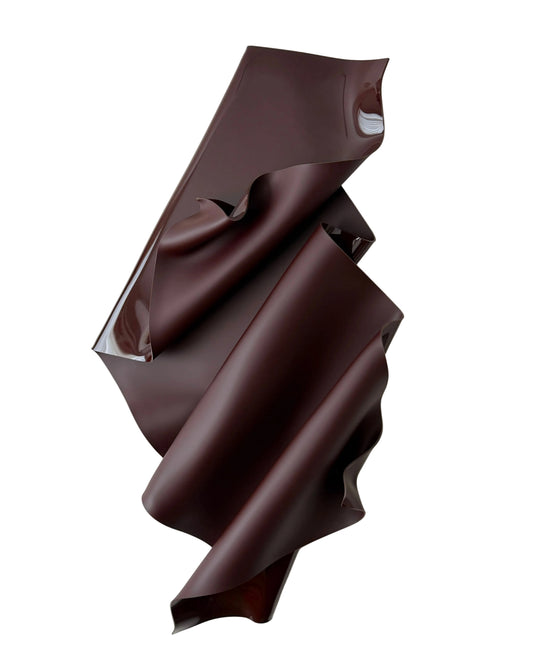 Chocolate-Burgundy Sculptural Wall Art
