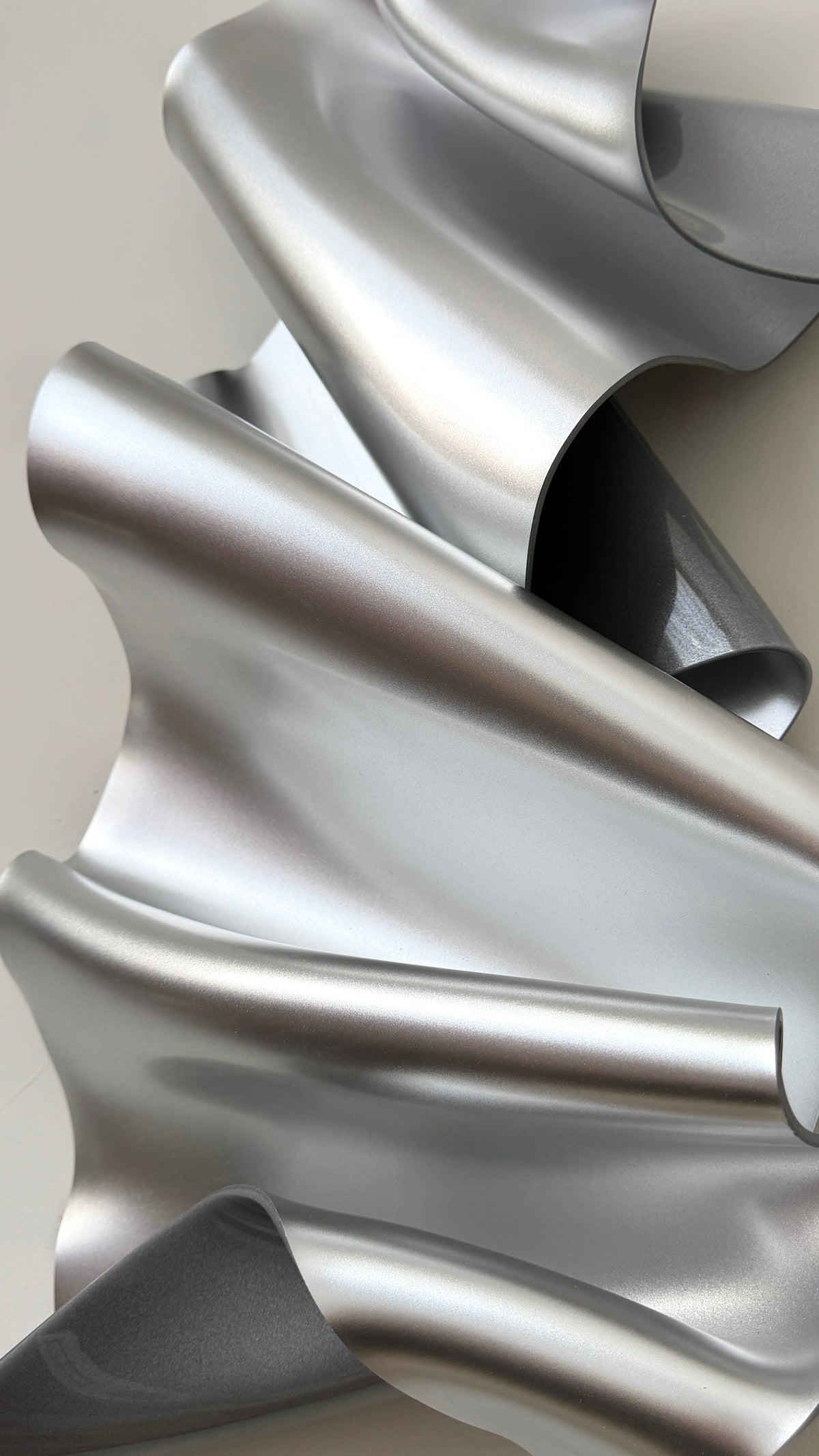 Silver Chrome-Look Sculptural Wall Art