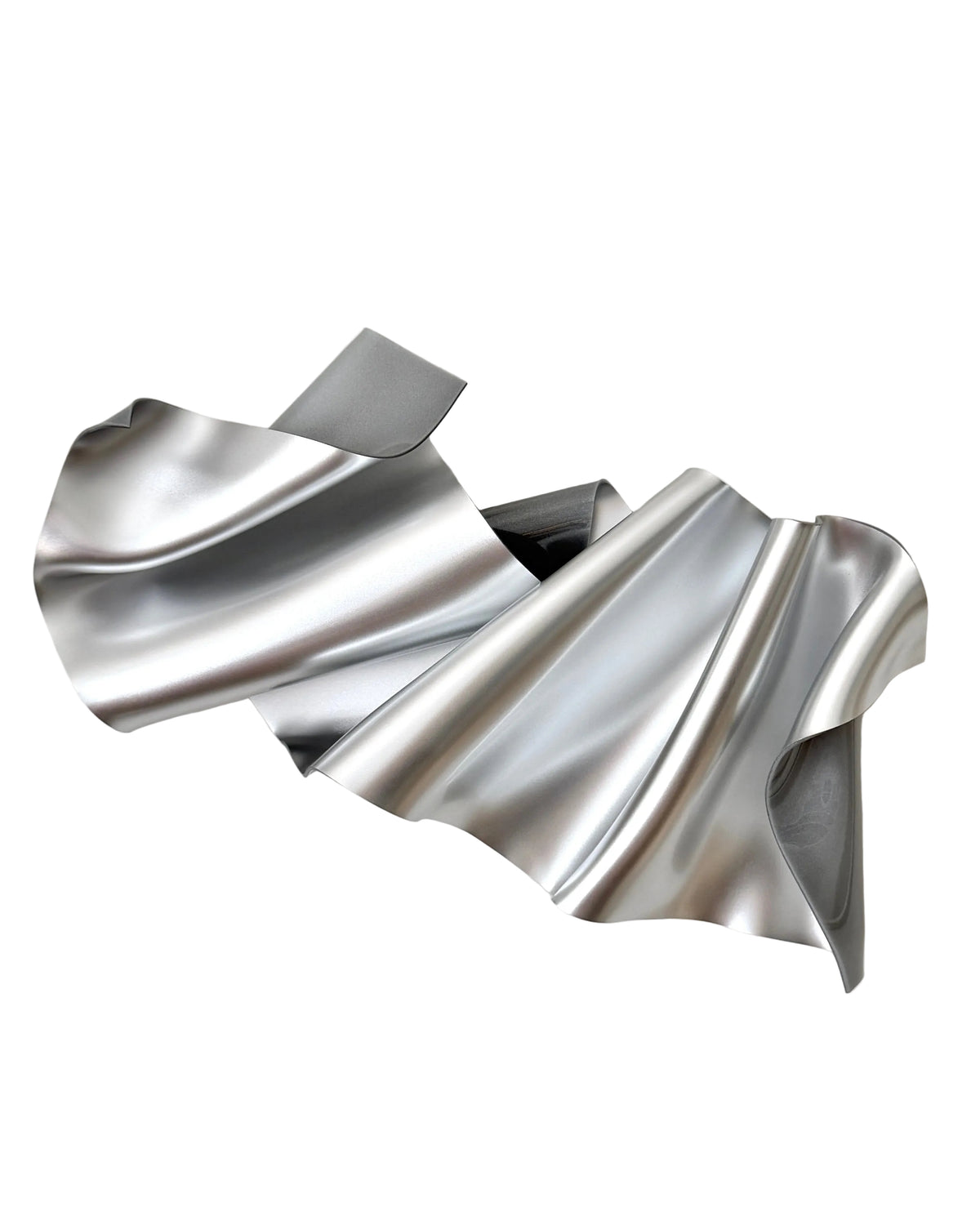Silver Chrome-Look Sculptural Wall Art