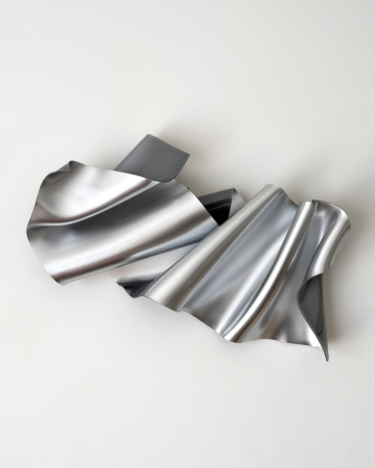 Silver Chrome-Look Sculptural Wall Art