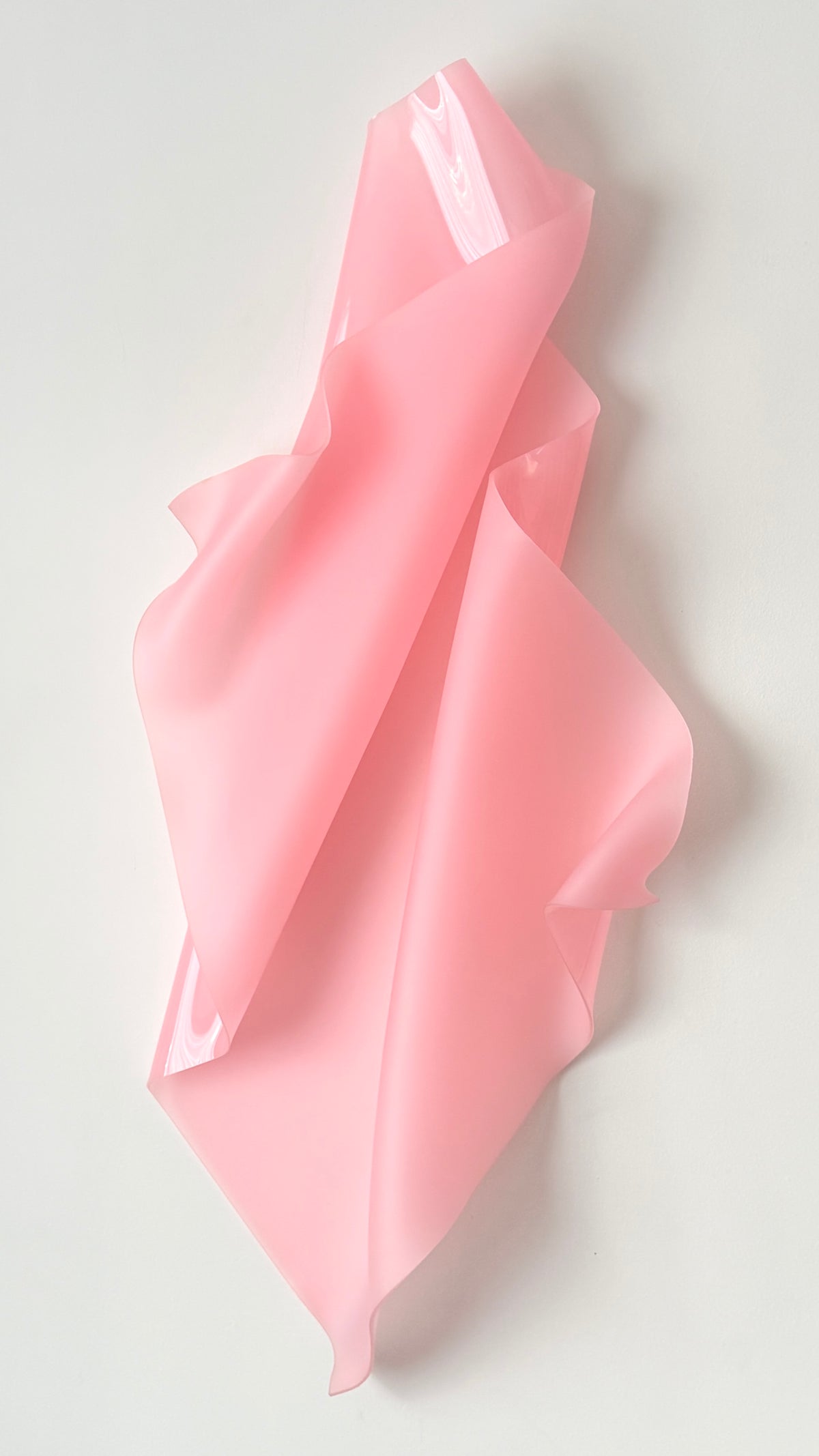 Frosted Pink Sculptural Wall Art