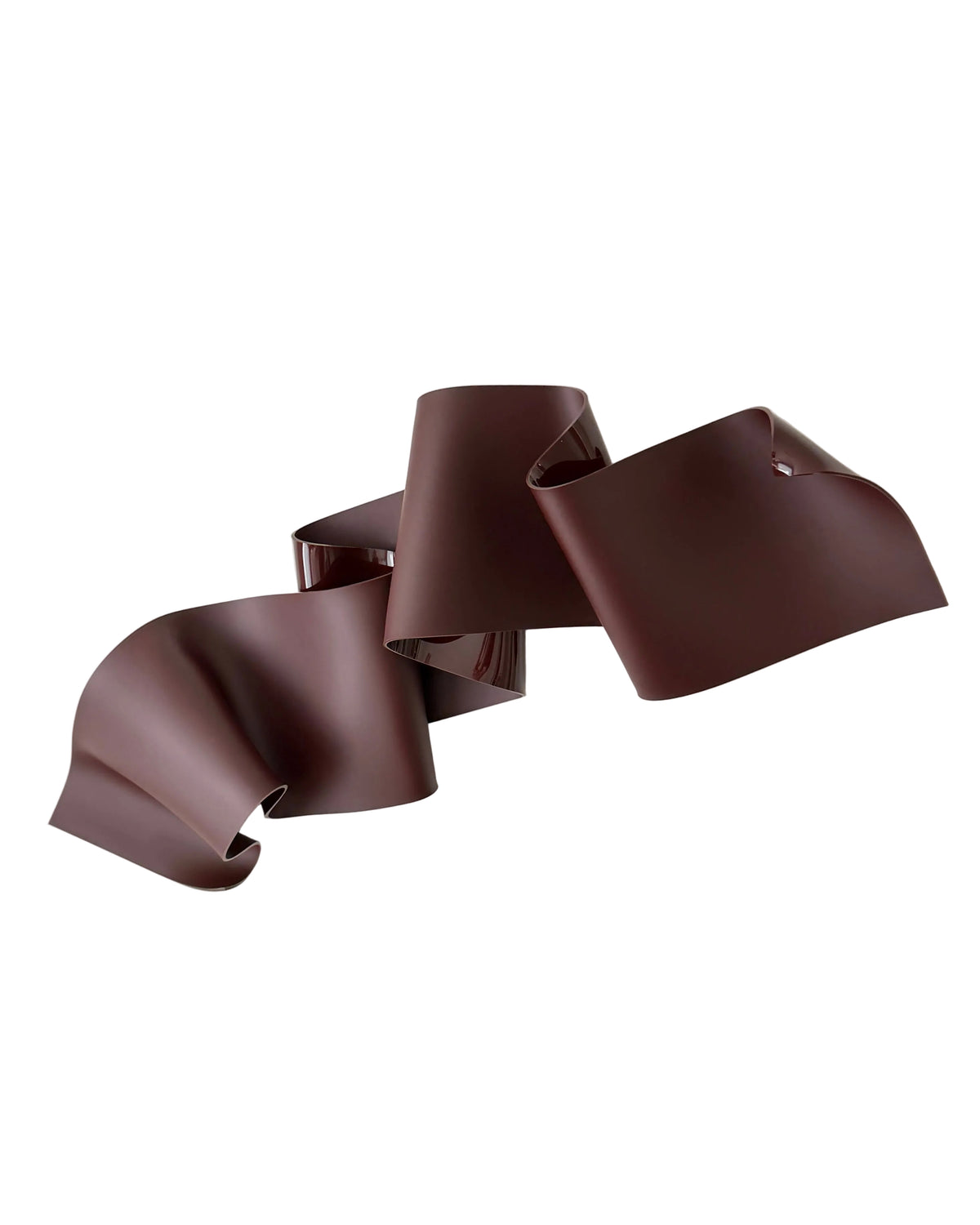 Chocolate-Burgundy Sculptural Wall Art