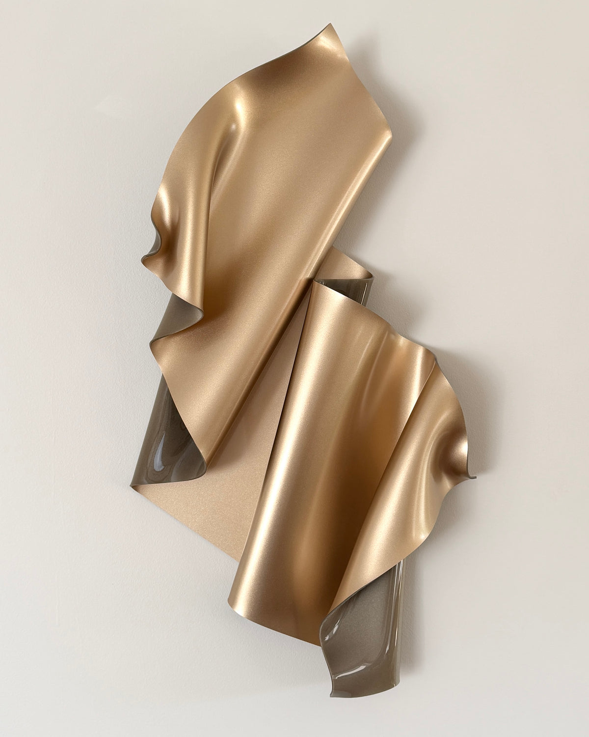 Champagne Gold Sculptural Wall Art