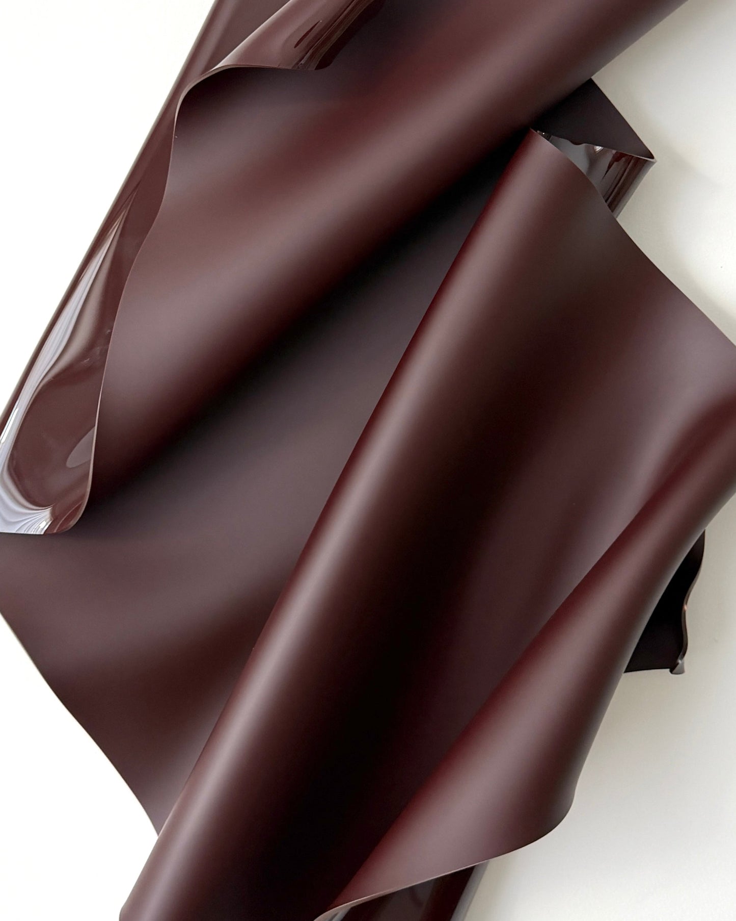 Chocolate-Burgundy Sculptural Wall Art