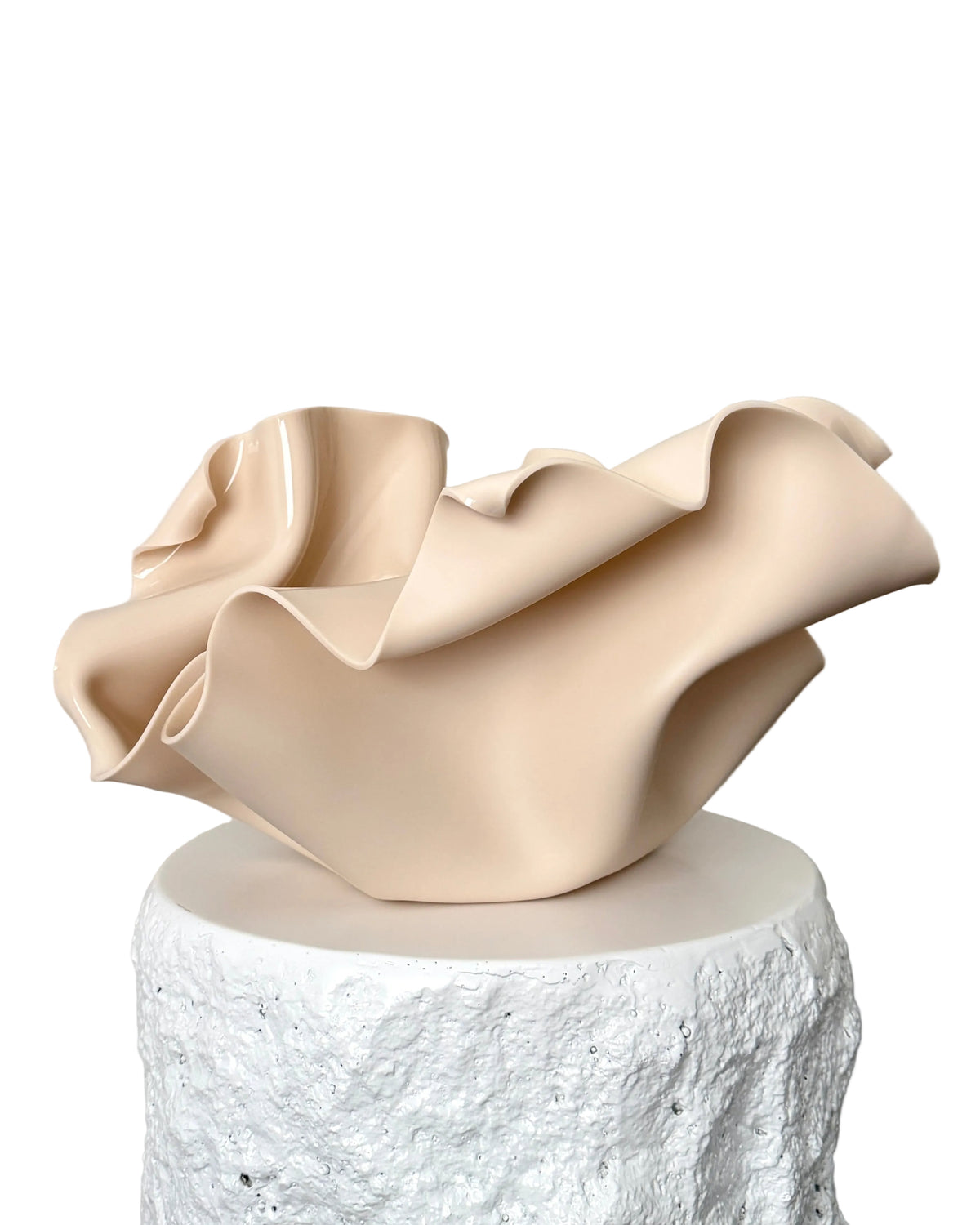 Sculptural Vessel. Nude-Beige