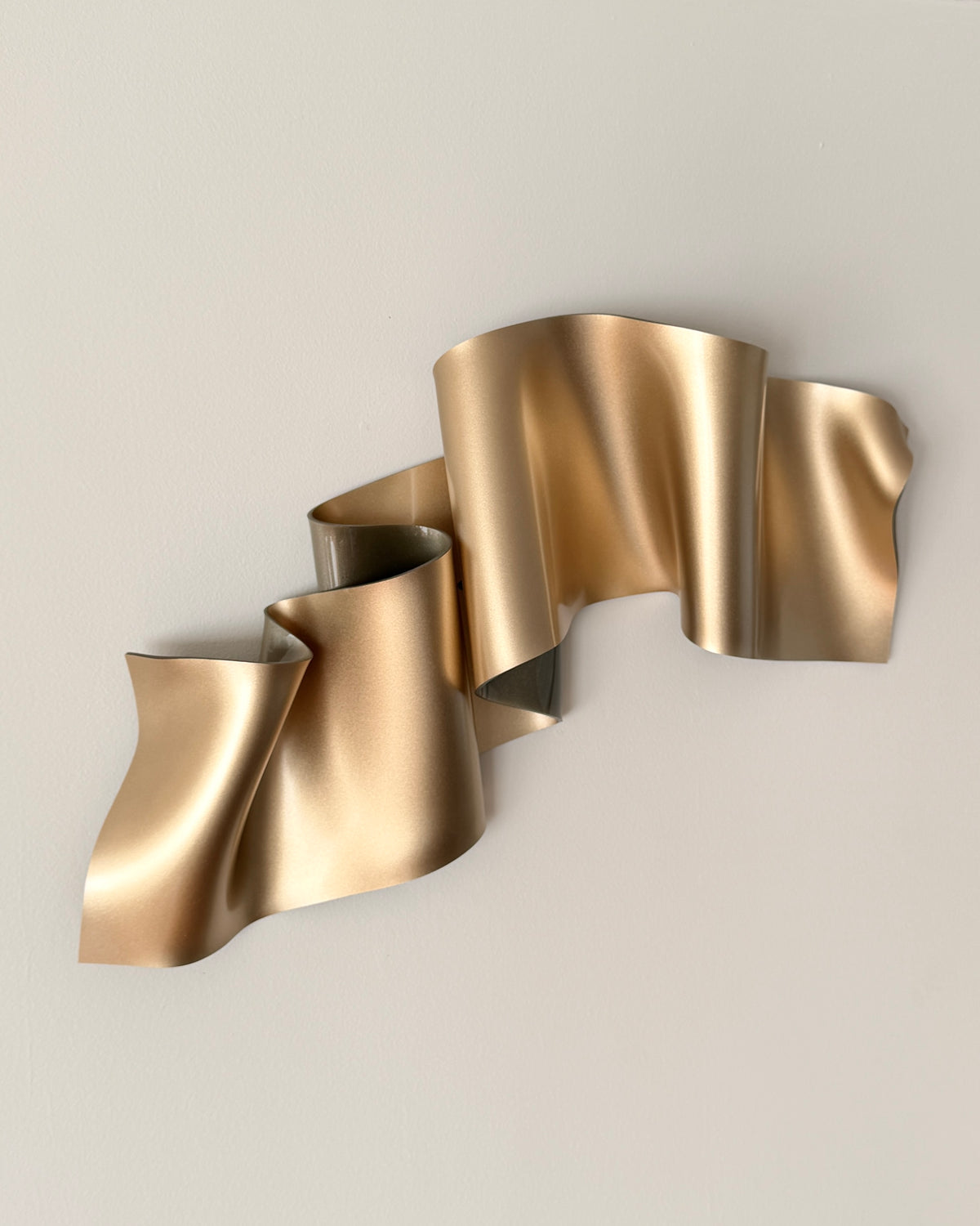 Champagne Gold Sculptural Wall Art