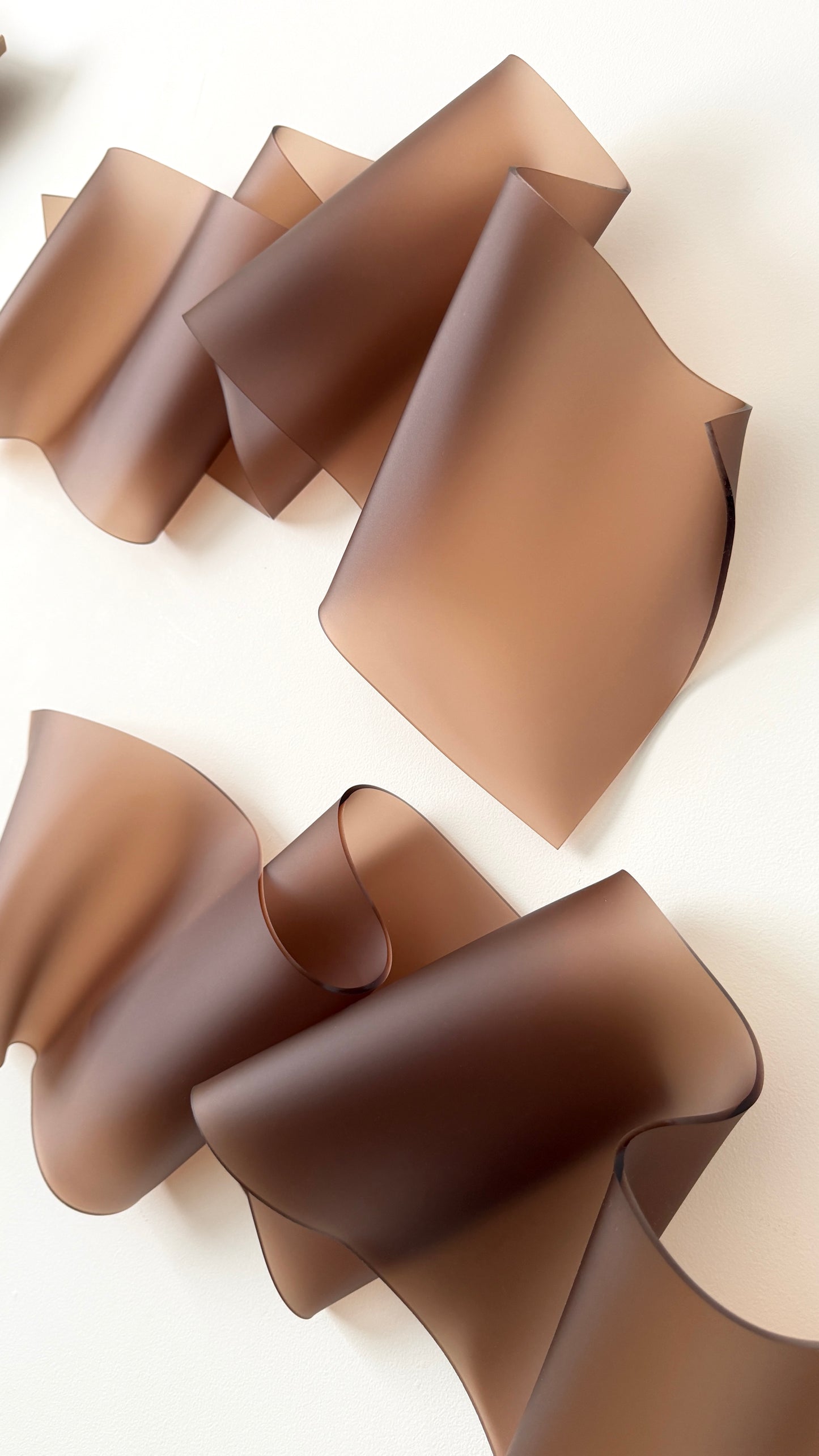 Frosted Cocoa Duo Sculptural Wall Art