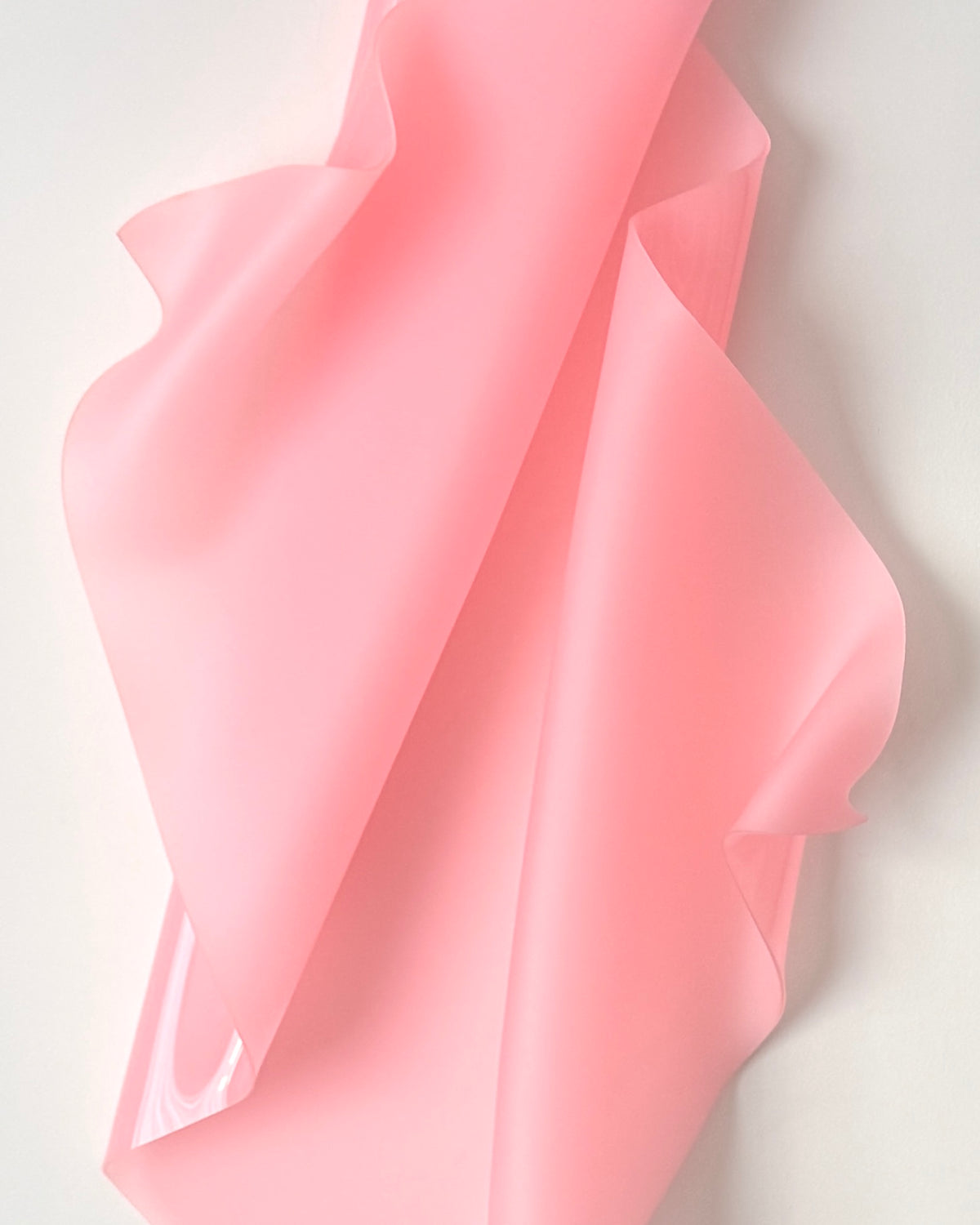 Frosted Pink Sculptural Wall Art