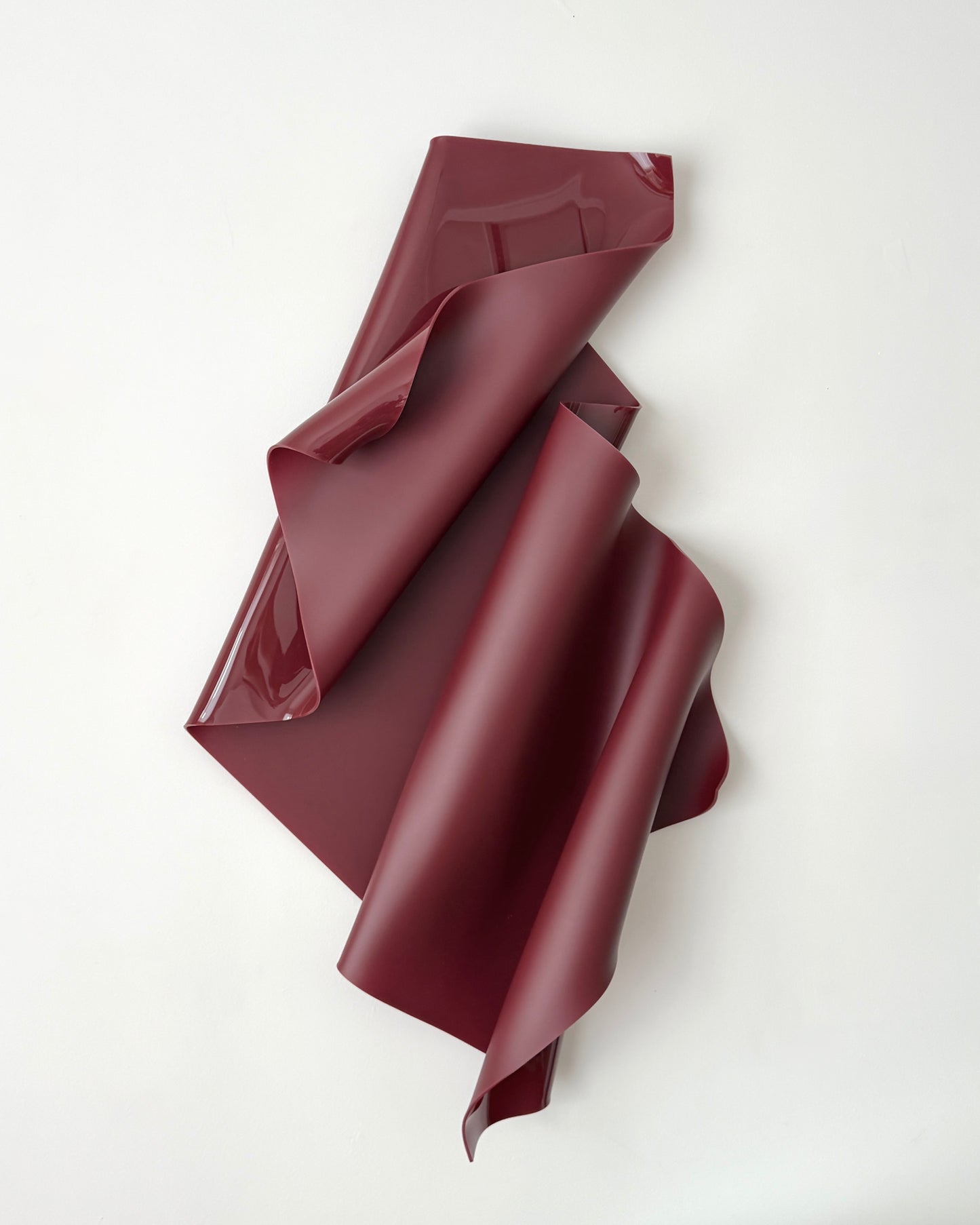 Cherry Burgundy Sculptural Wall Art