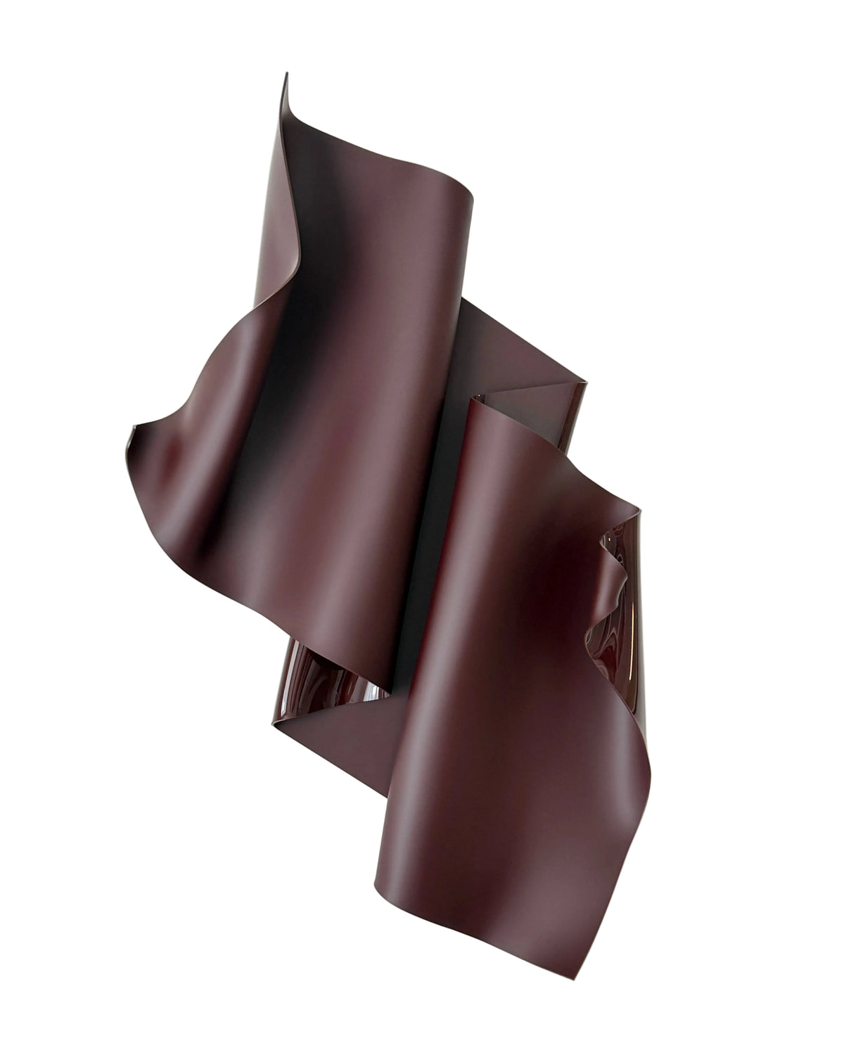 Chocolate-Burgundy Sculptural Wall Art