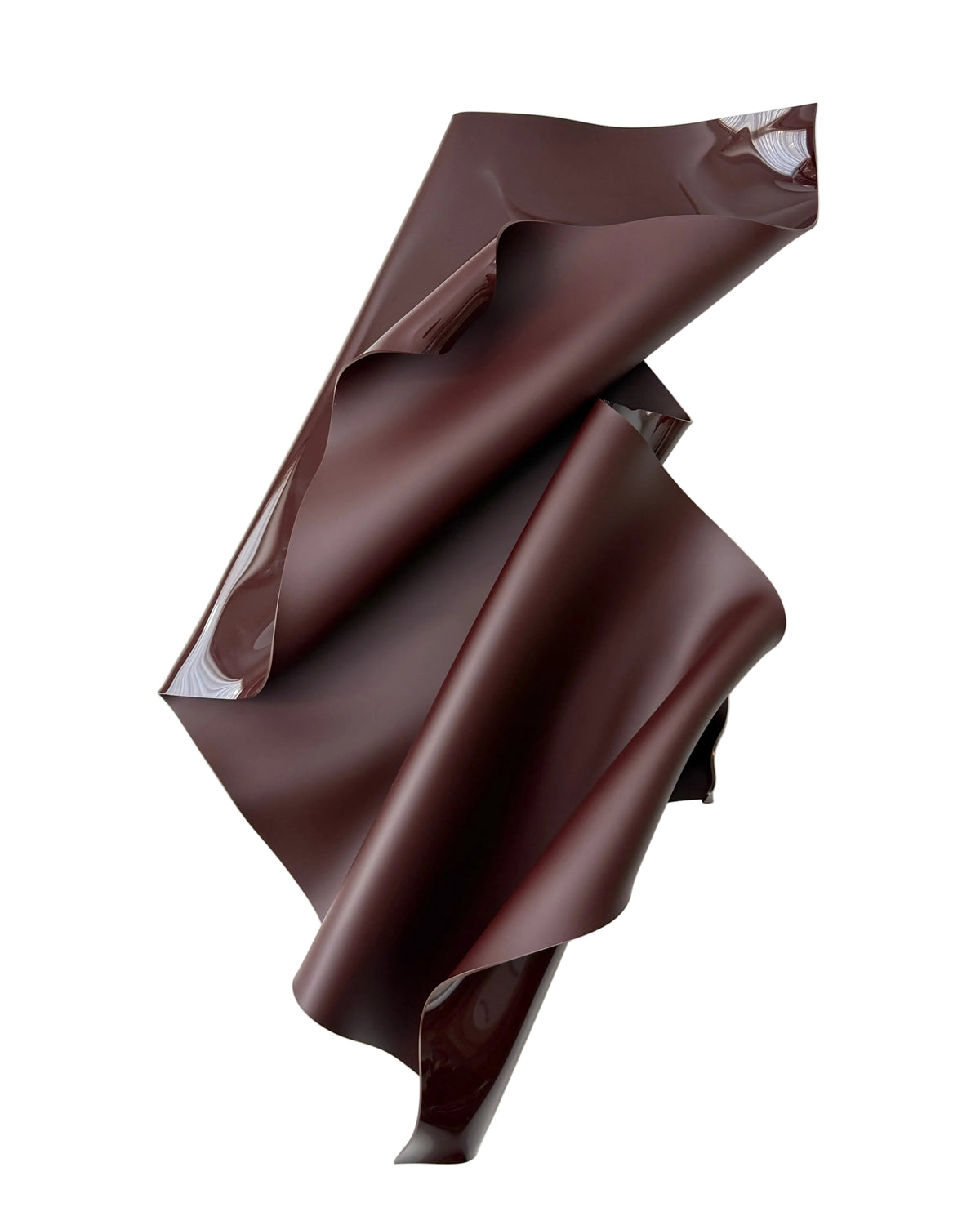 Chocolate-Burgundy Sculptural Wall Art