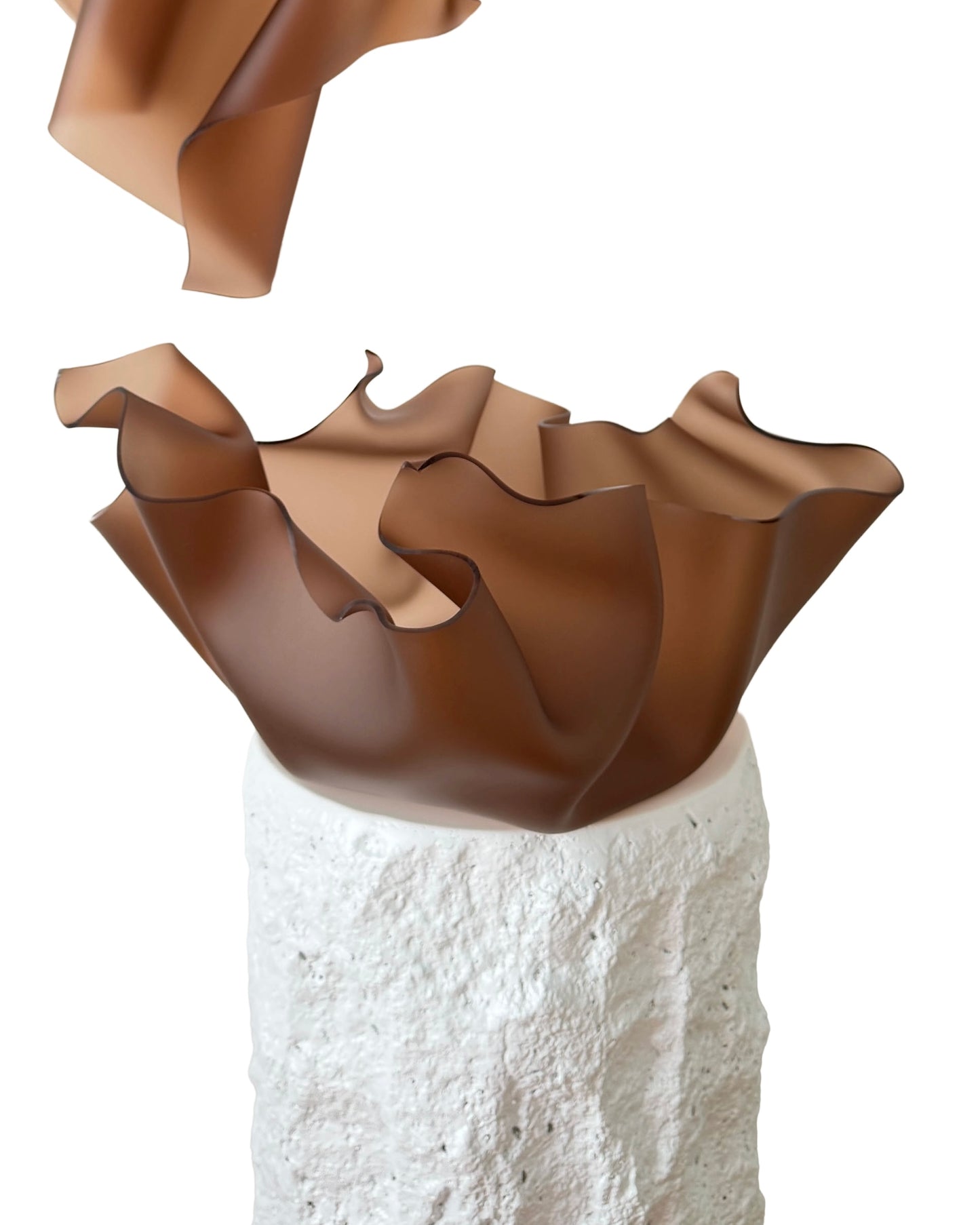 XL Sculptural Vessel. Frosted Cocoa