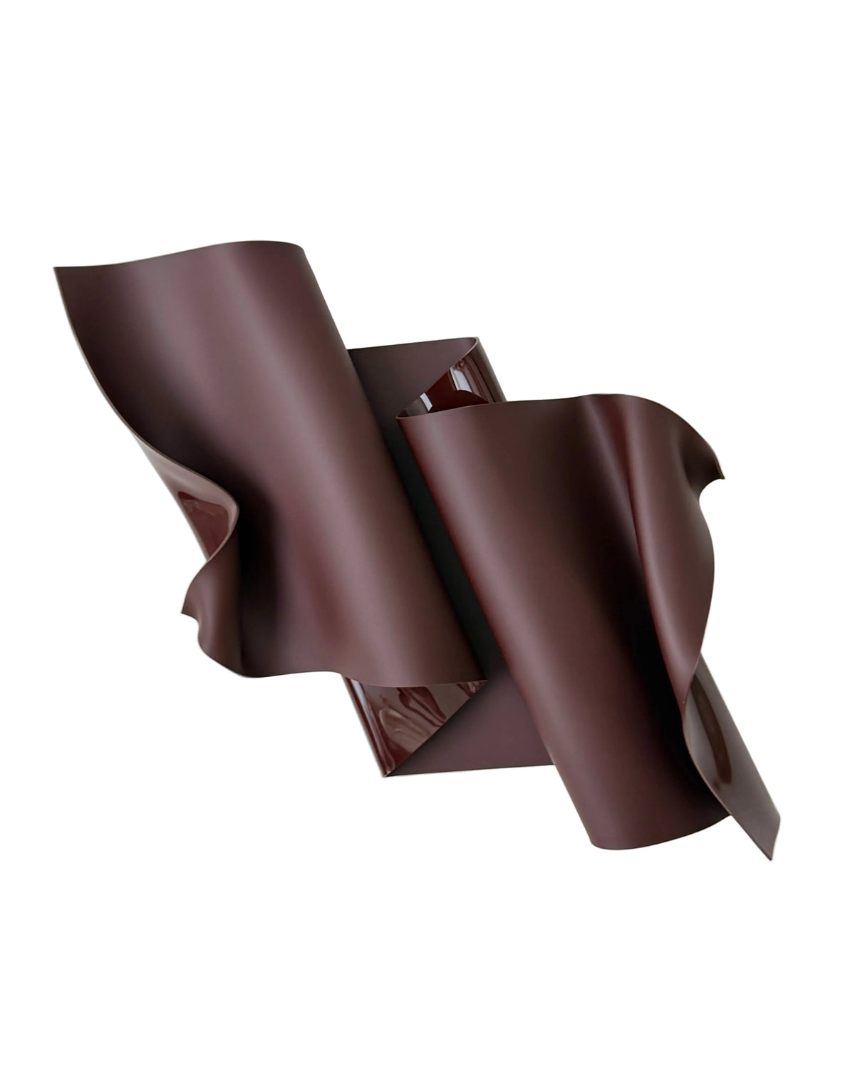 Chocolate-Burgundy Sculptural Wall Art