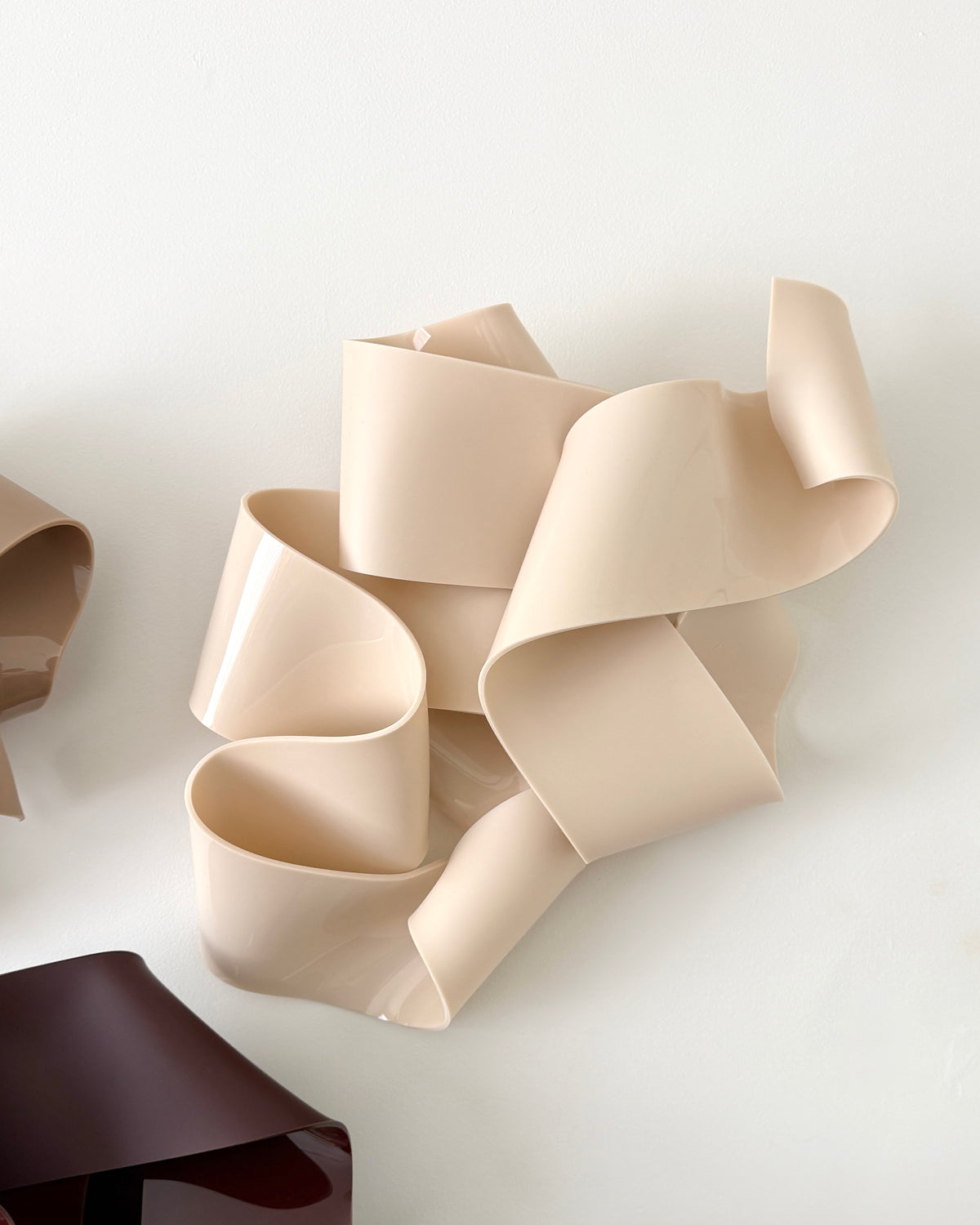 Nude-Beige Sculptural Wall Art
