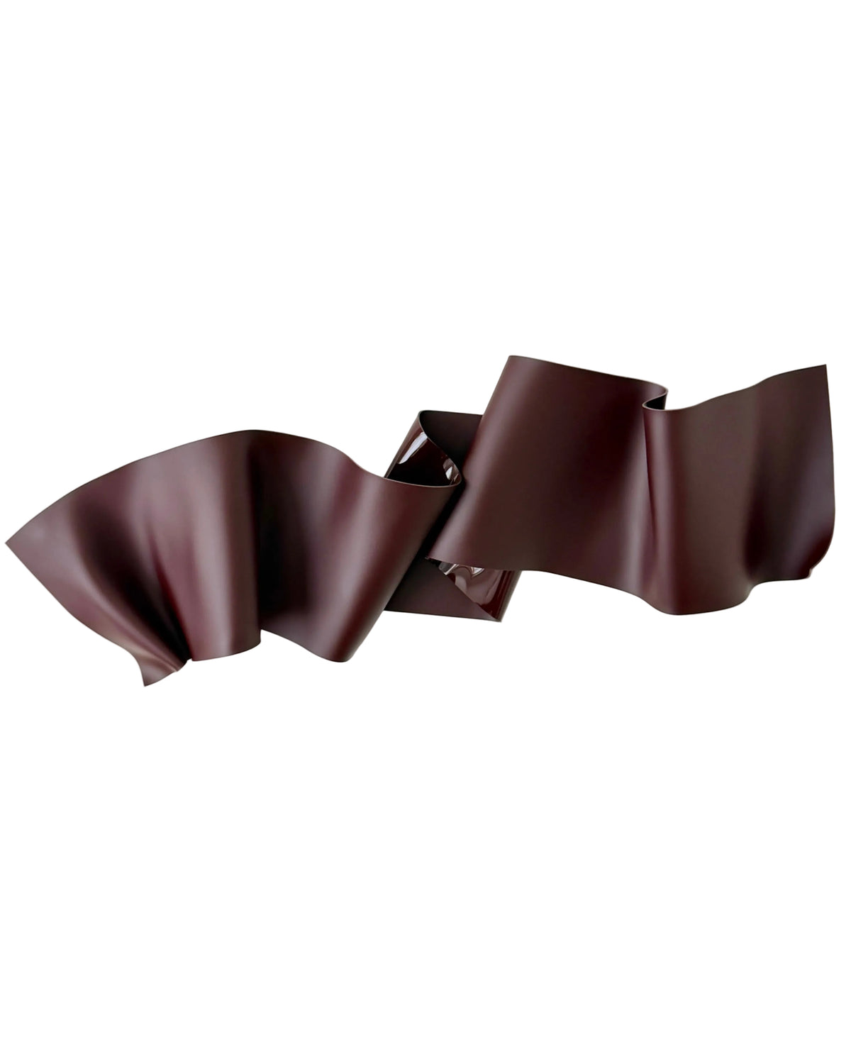 Chocolate-Burgundy Sculptural Wall Art