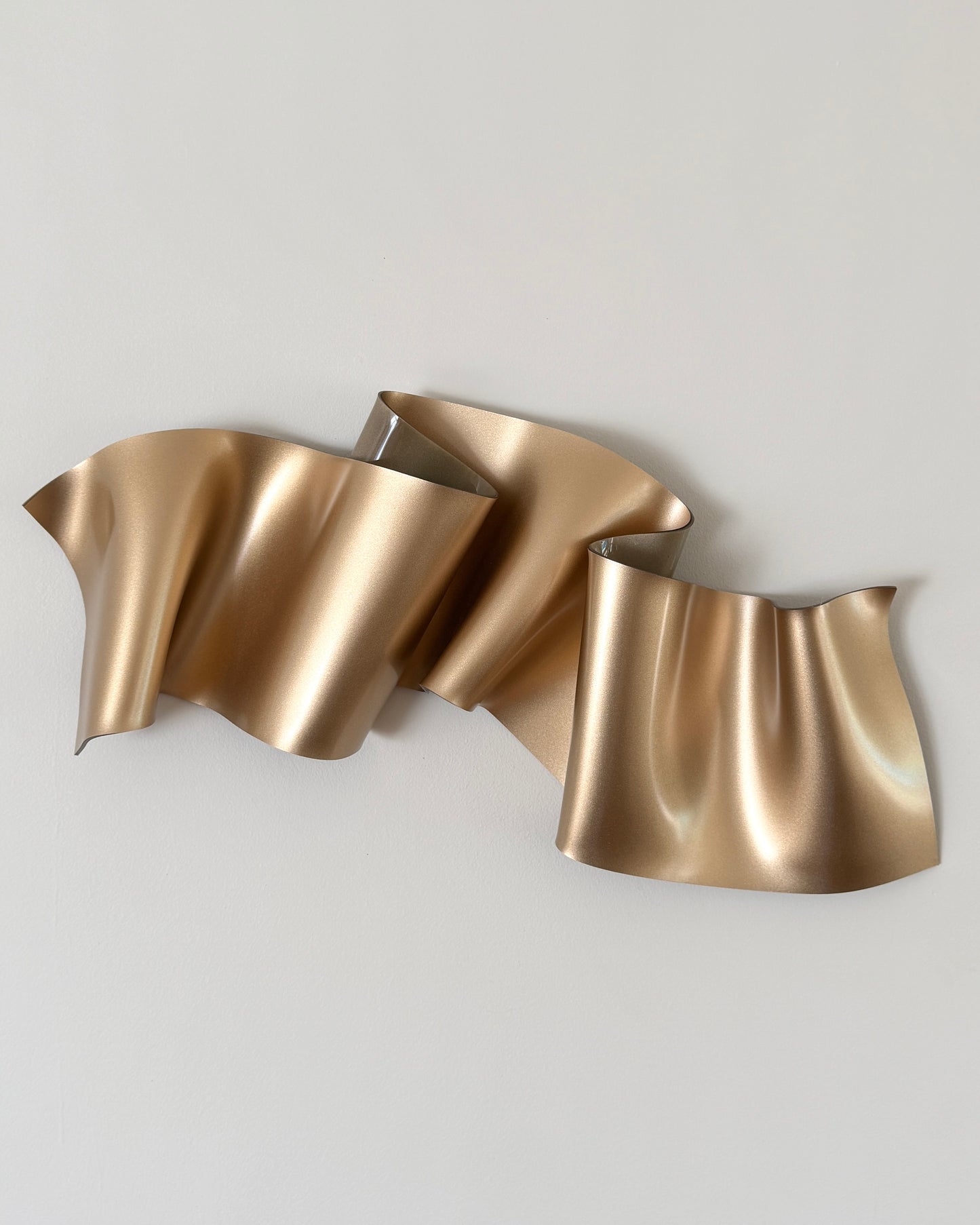 Champagne Gold Sculptural Wall Art