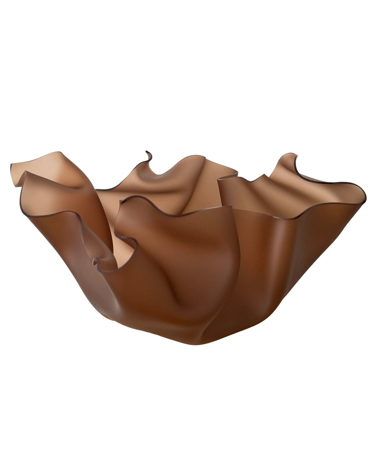 XL Sculptural Vessel. Frosted Cocoa