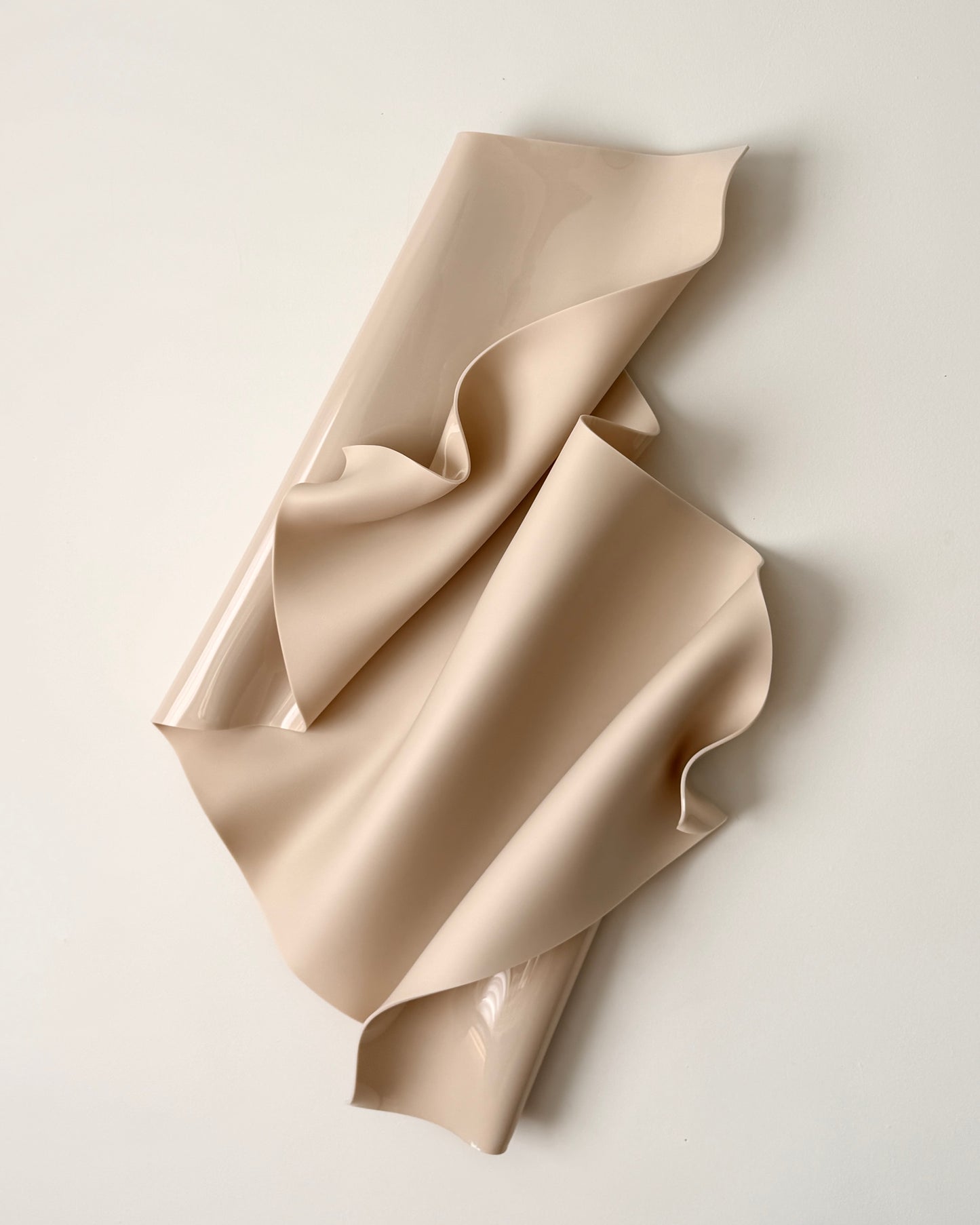 Nude-Beige Sculptural Wall Art
