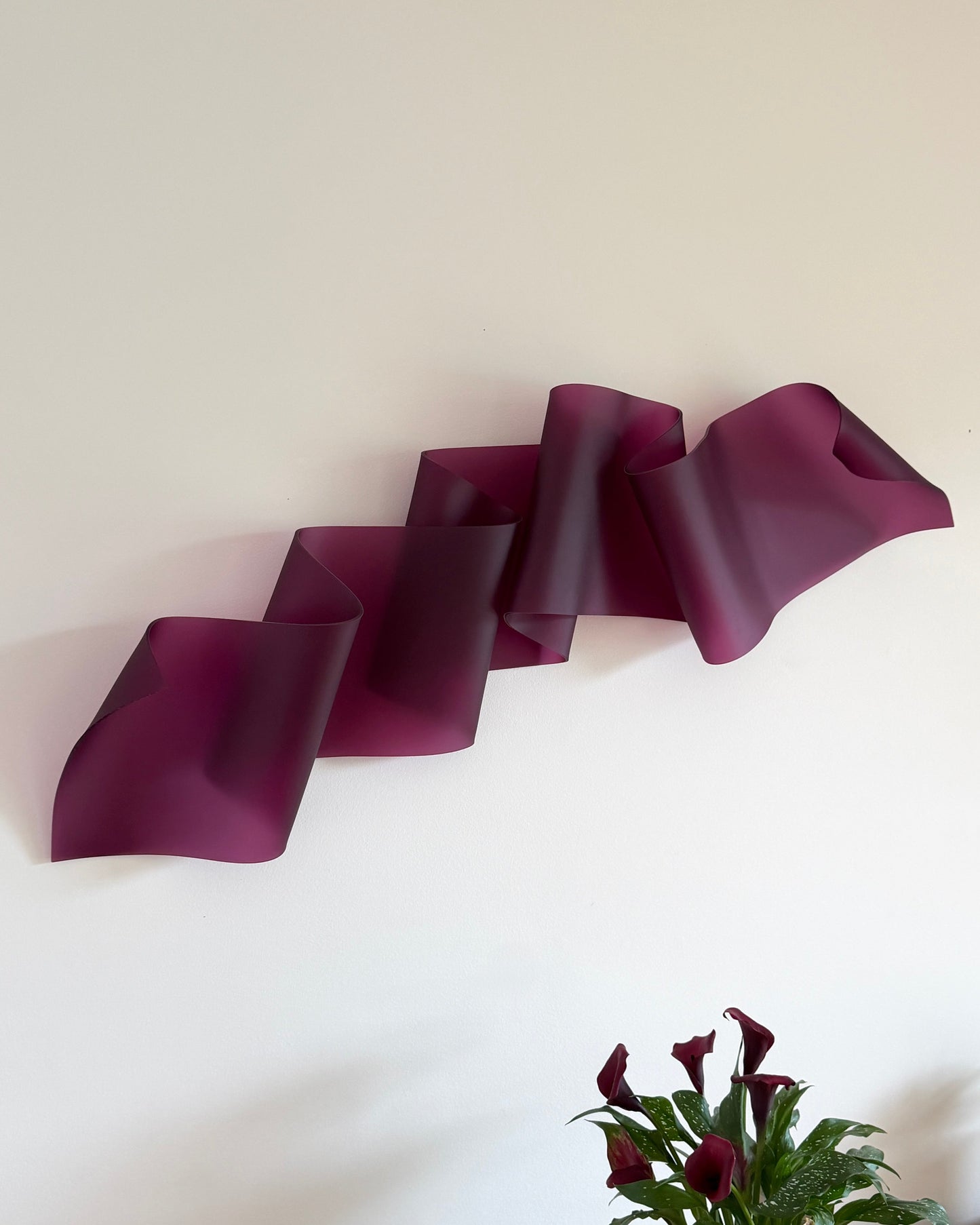 Frosted Plum Sculptural Wall Art