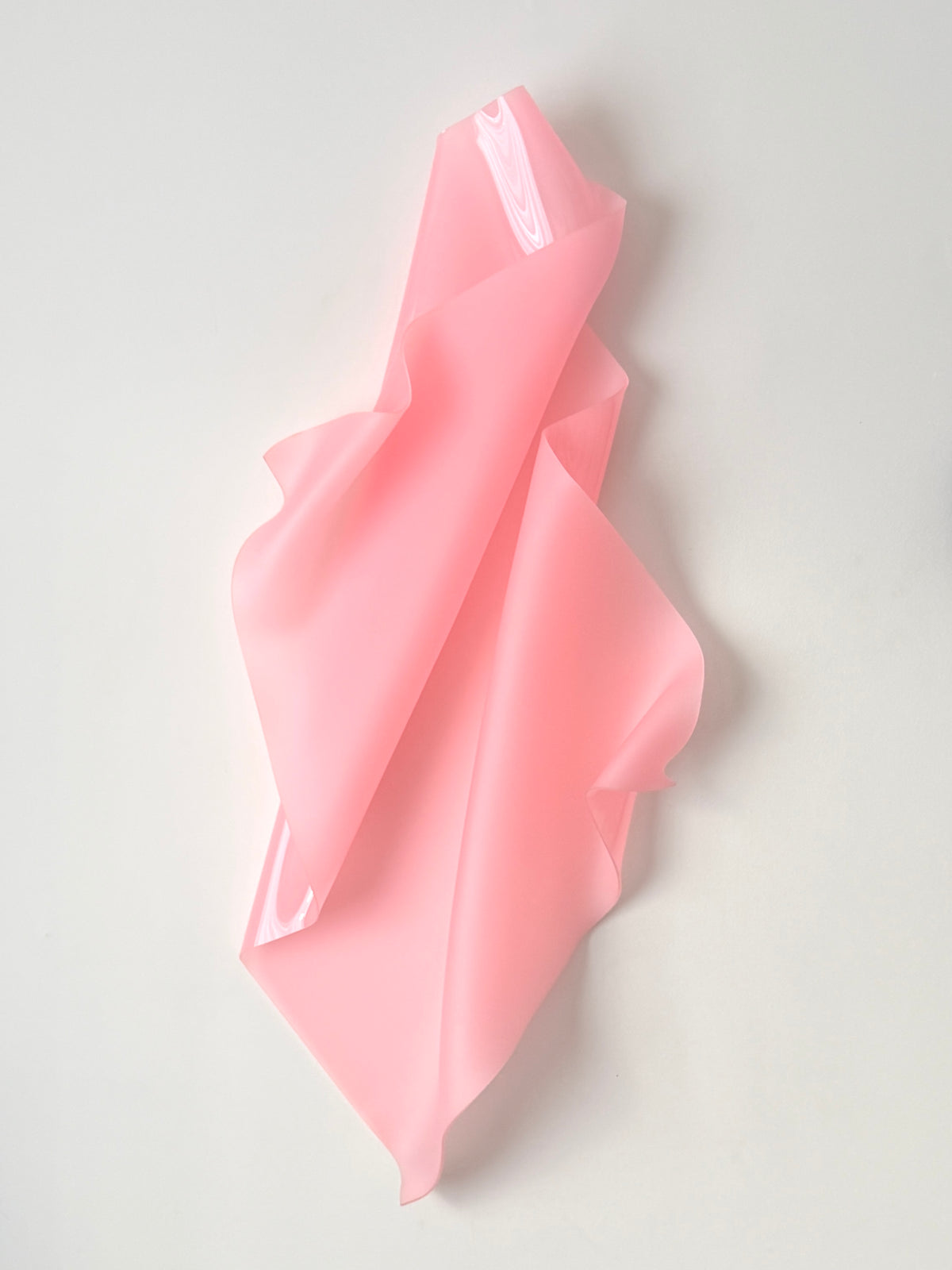 Frosted Pink Sculptural Wall Art