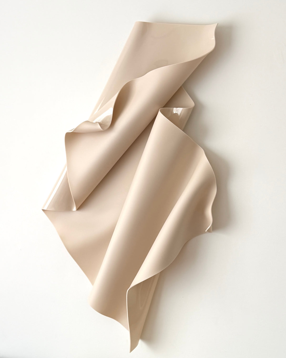 Nude-Beige Sculptural Wall Art