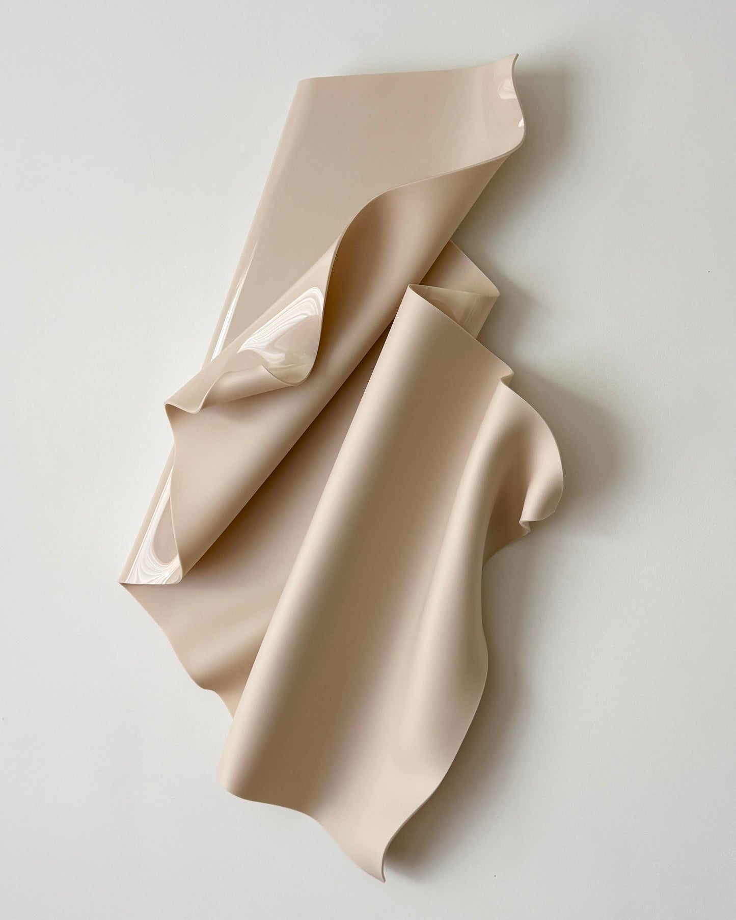 Nude-Beige Sculptural Wall Art