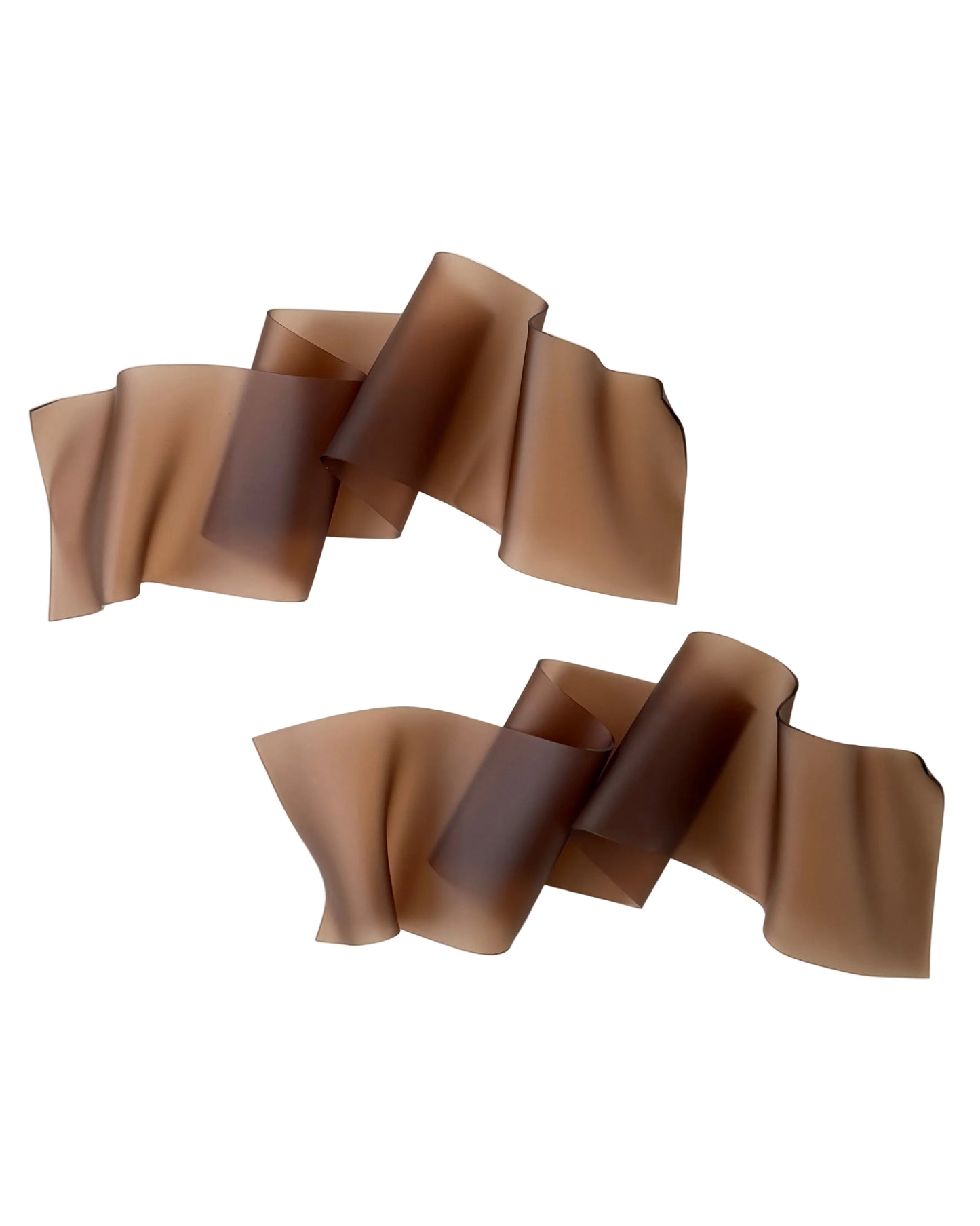 Frosted Cocoa Duo Sculptural Wall Art
