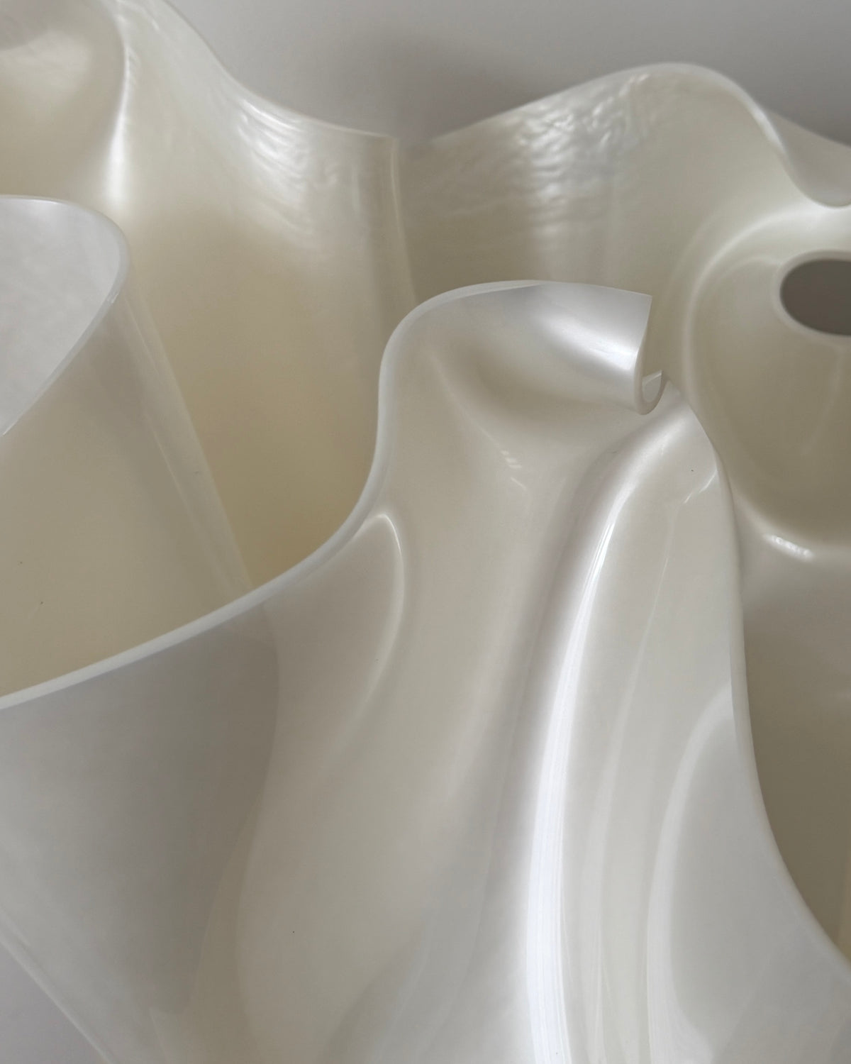 XL Pearl White Sculptural Vessel