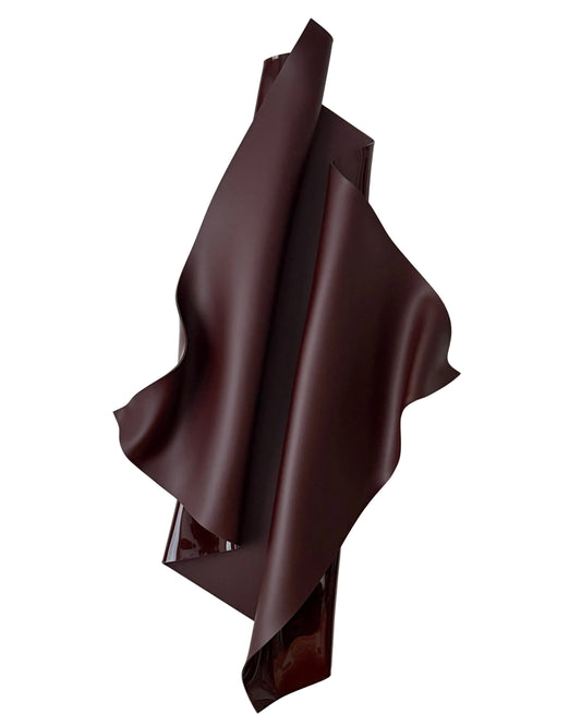 Chocolate-Burgundy Sculptural Wall Art