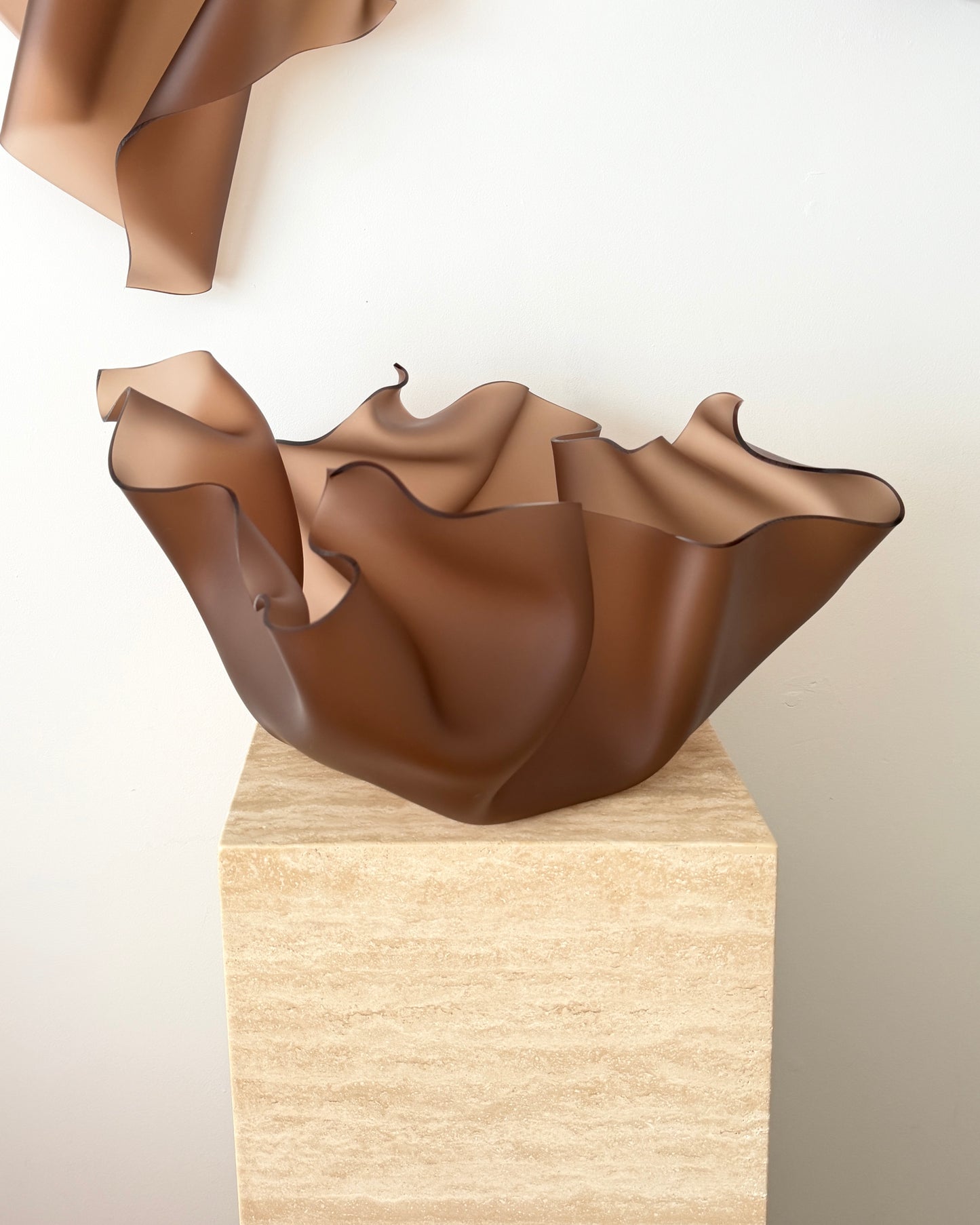 XL Sculptural Vessel. Frosted Cocoa