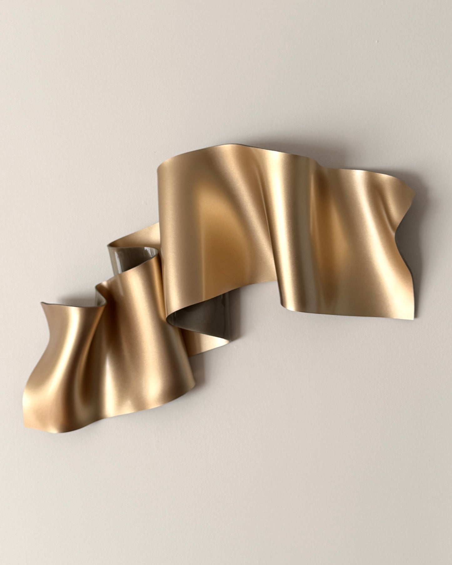 Champagne Gold Sculptural Wall Art