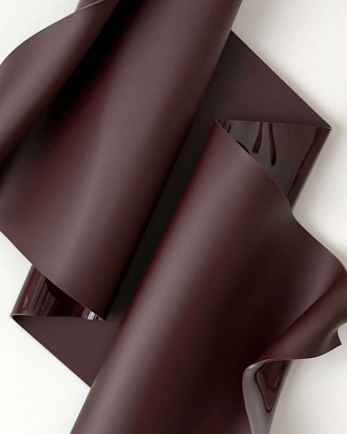 Chocolate-Burgundy Sculptural Wall Art