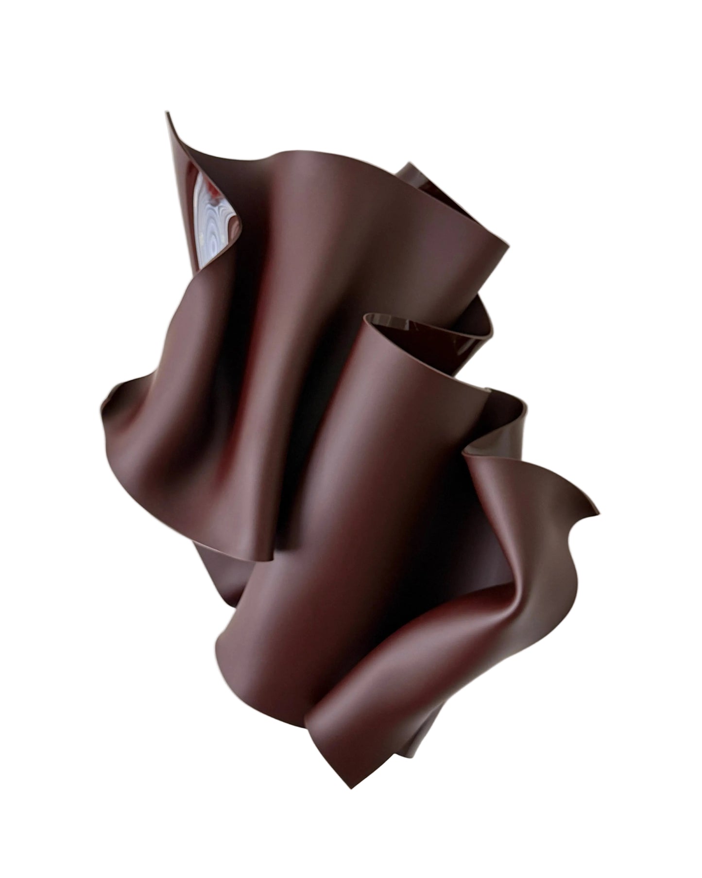 Chocolate-Burgundy Sculptural Wall Art