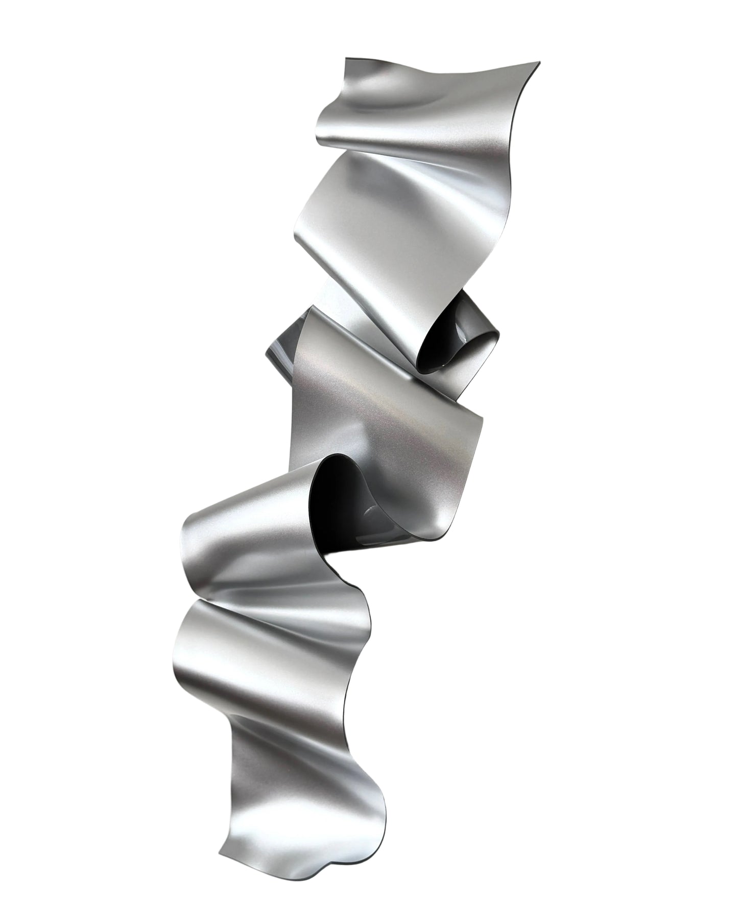 Silver Chrome-Look Sculptural Wall Art